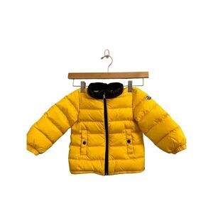 Moncler puffer yellow with logo 18-24 mo authentic GUC!!